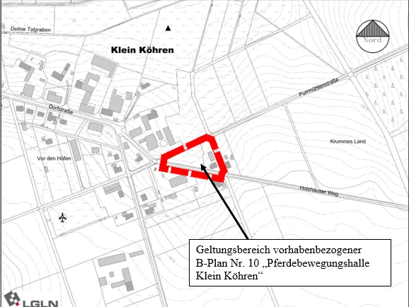 Bebauungsplan Nr. 10 Pferdebewegungshalle